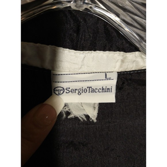 Sergio Tacchini Italy Windbreaker  Embroidered Logo Jacket - Picture 4 of 11